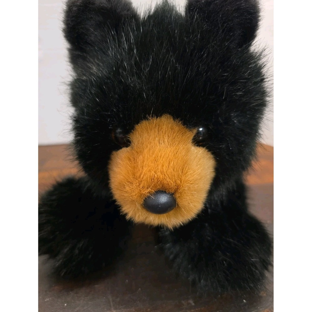 Douglas Cuddle Toys Black Bear Plush Stuffed Animal Toy Realistic Tan Muzzle Cub